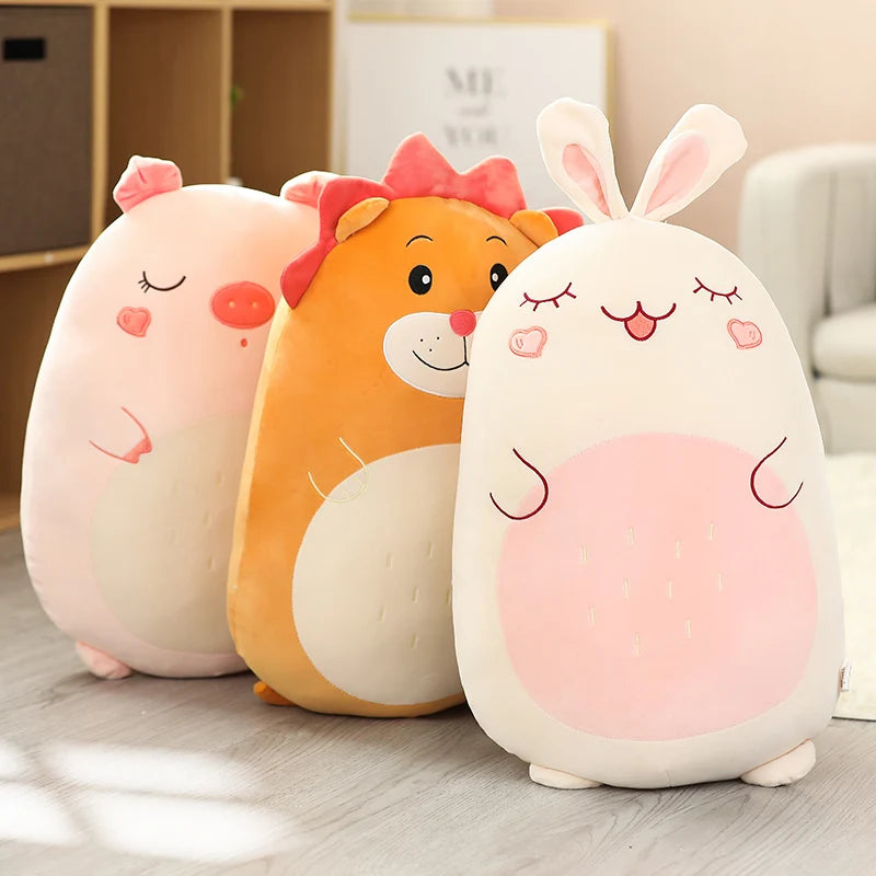 Kawaii Tier-Plüschkissen – Weiche Baumwolle 45/60cm