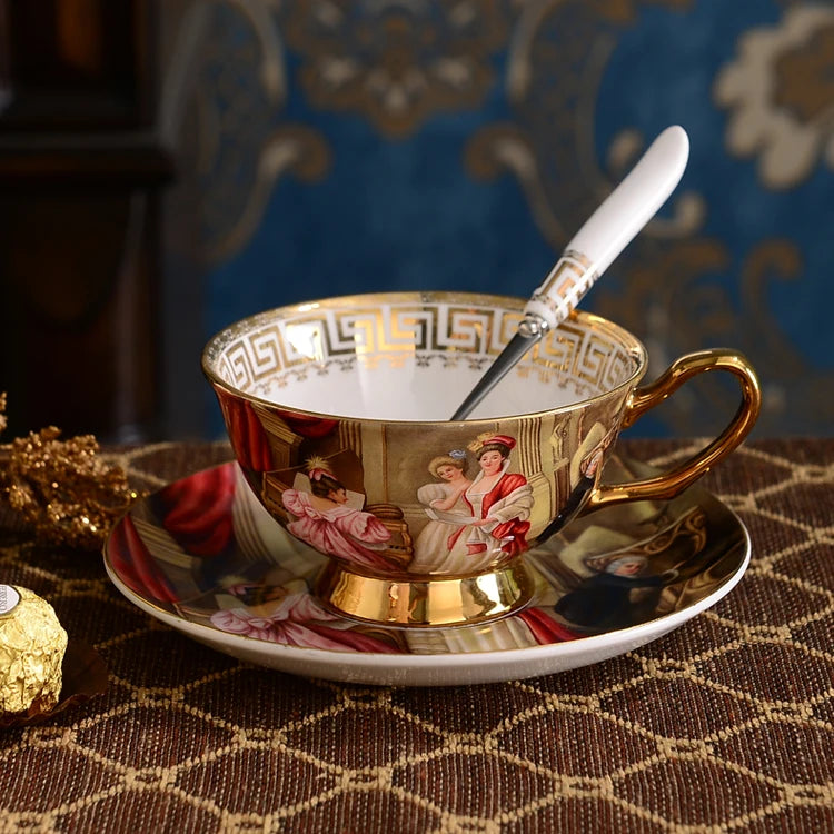 Kaffeetassen-Set - Vintage Feinporzellan - Luxusdesign