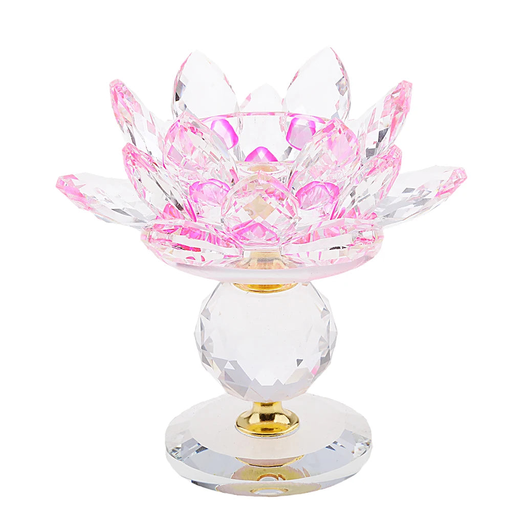 Kristall Lotus Teelichthalter – Modernes Design 11.5cm