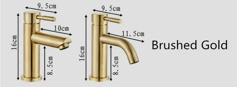 Zeitgenössische Badarmatur – Gebürstetes Gold – Einloch