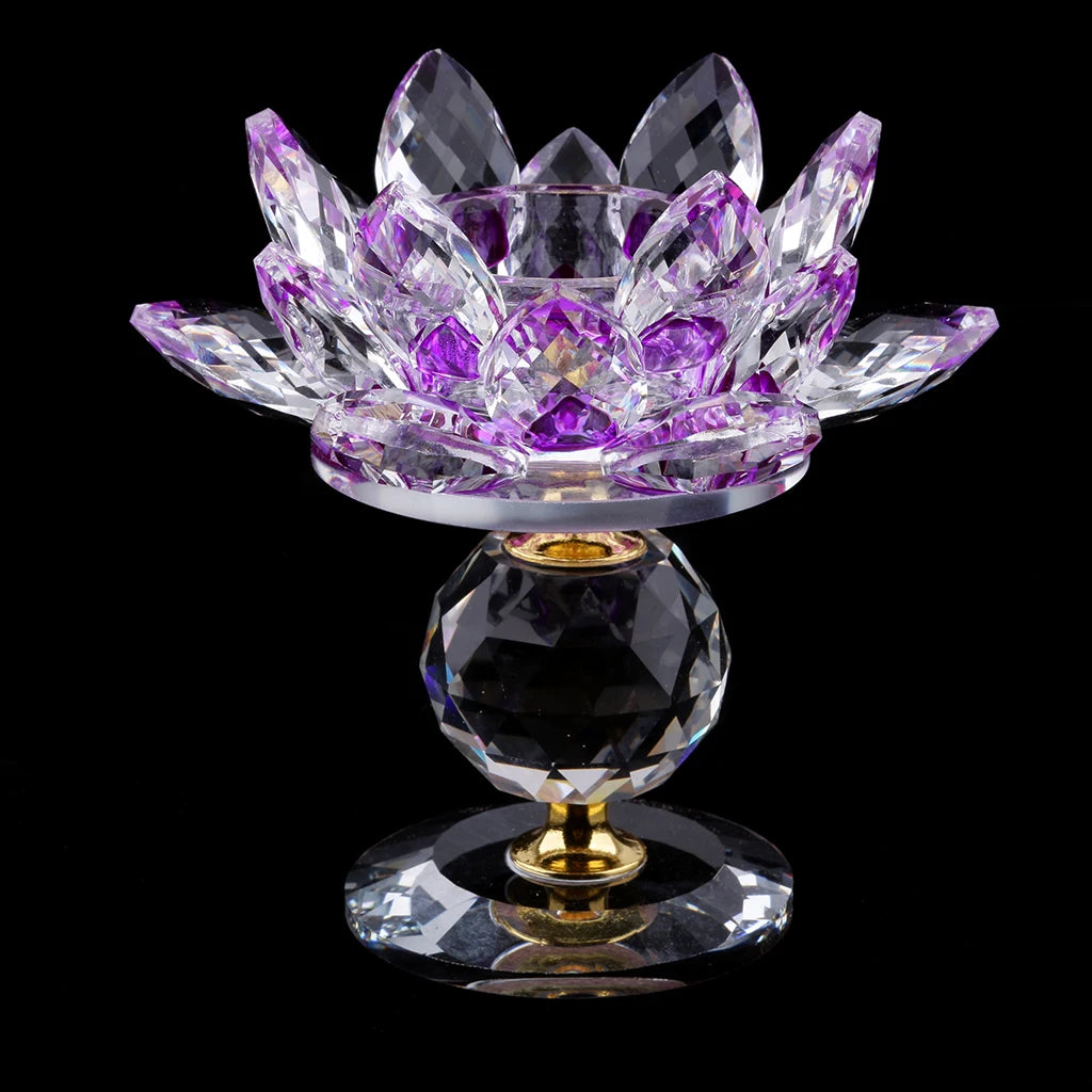 Kristall Lotus Teelichthalter – Modernes Design 11.5cm
