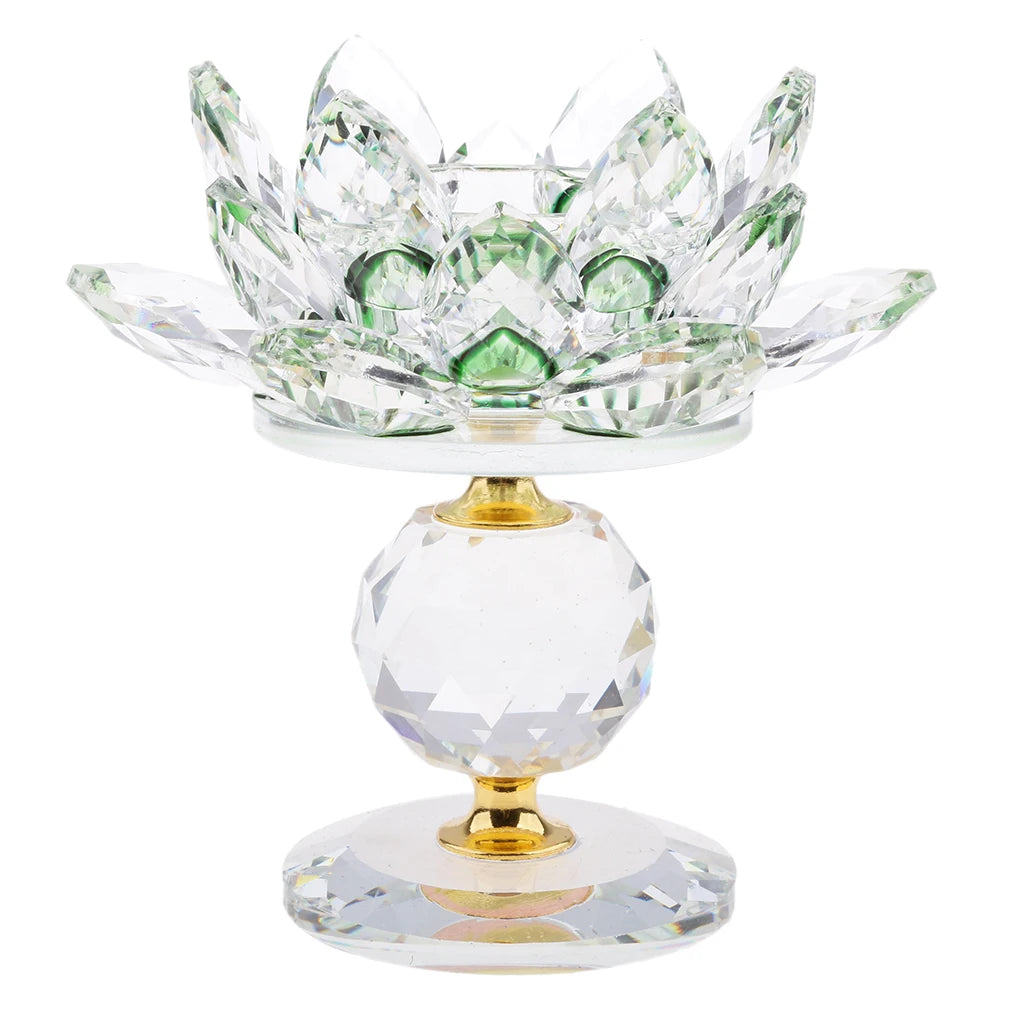 Kristall Lotus Teelichthalter – Modernes Design 11.5cm