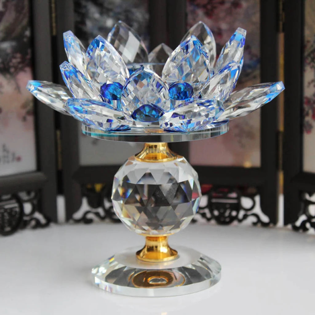 Kristall Lotus Teelichthalter – Modernes Design 11.5cm