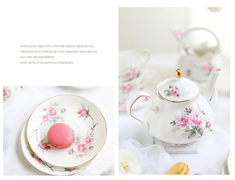 Luxuriöses Teeservice – Britischer Stil Porzellan – Elegantes Design