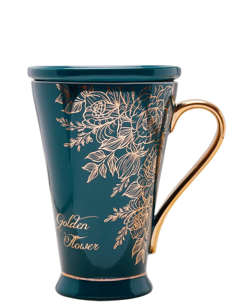 Zodiac Keramikbecher - Rosa Marmor Design, 400ml