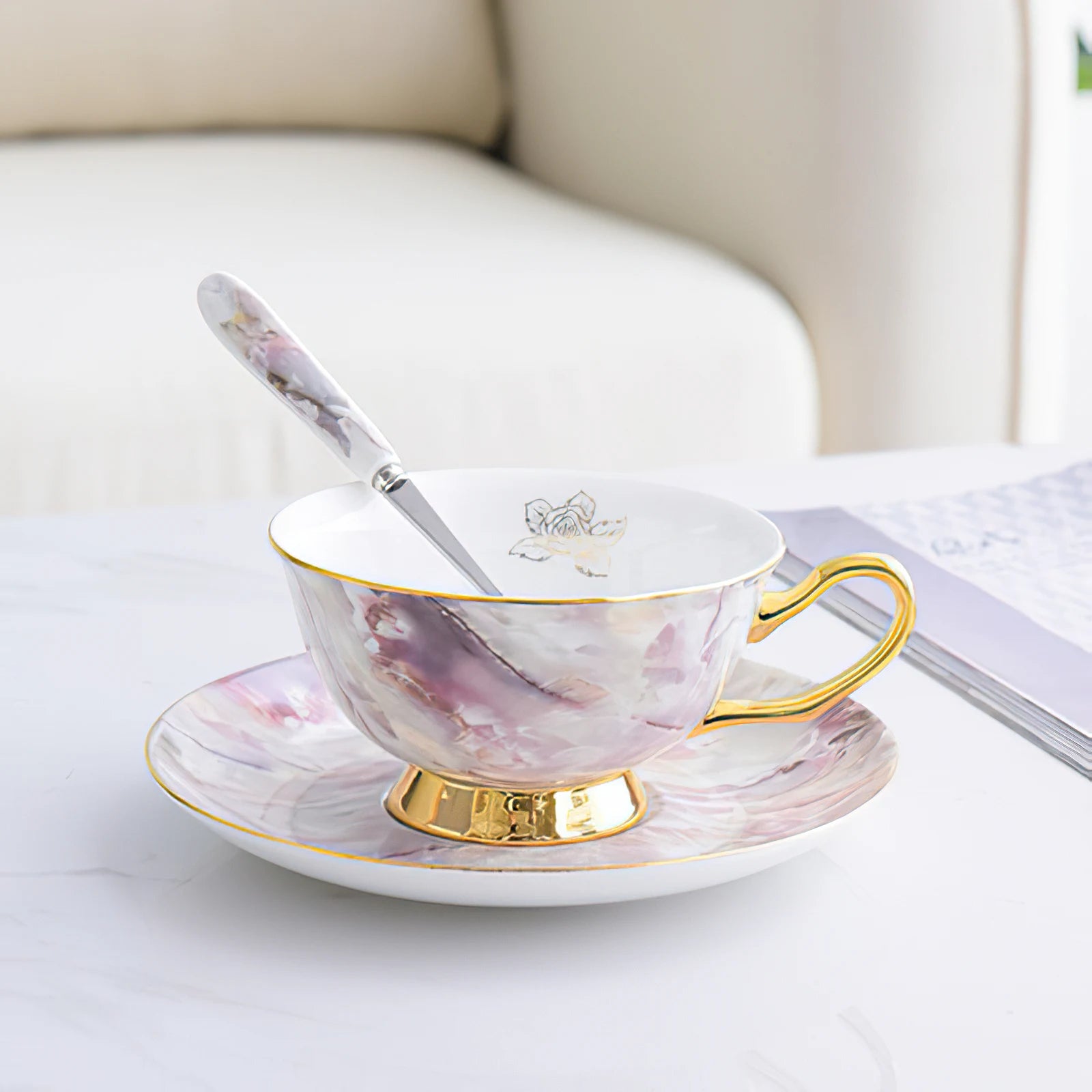 Nordisches Teekannenset – Keramik Handmade mit Goldeinlage