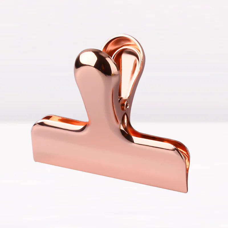 Binder-Clip – Roségold-Metall – 7.6x6cm