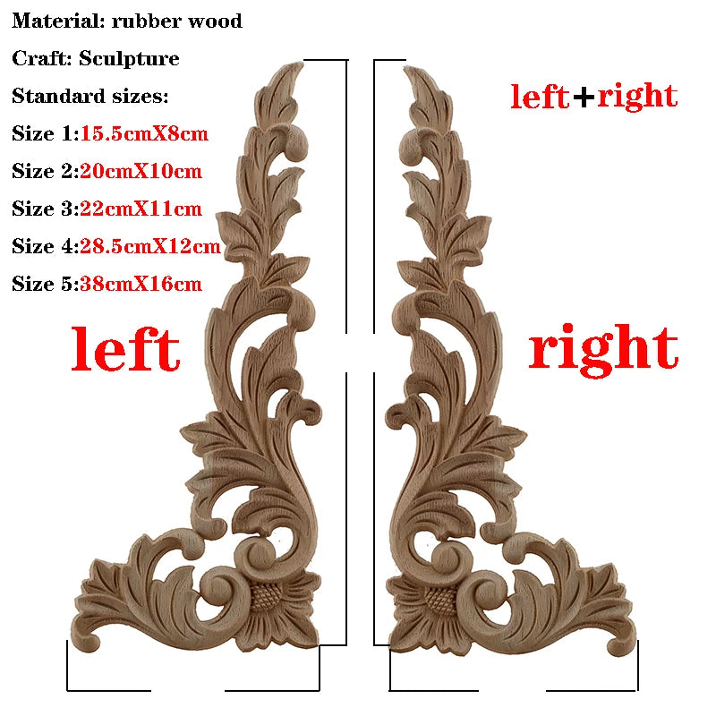 Holzapplikation geschnitzt – Retro-Nostalgie – Versch. Grössen