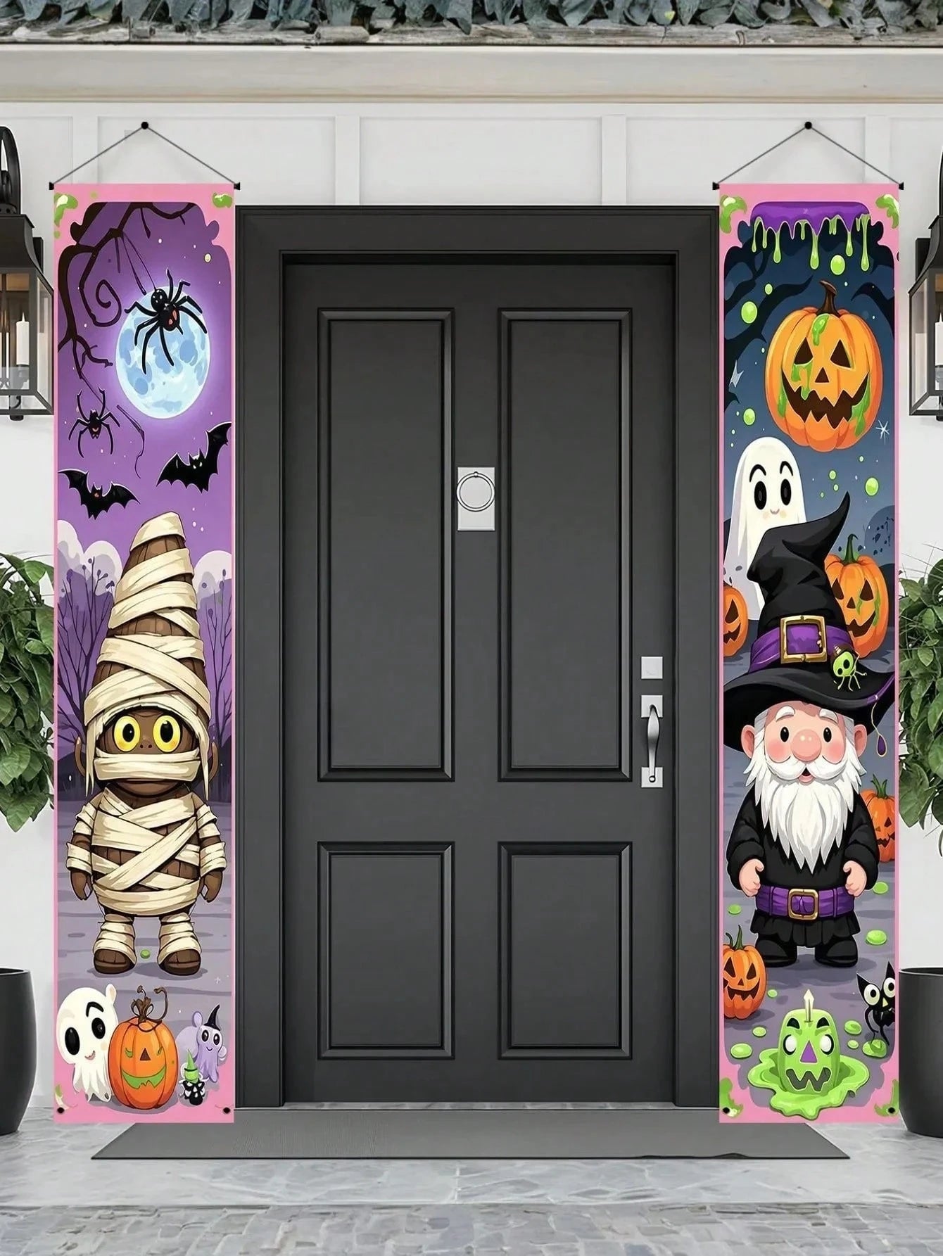 Halloween Balkonbanner – Cartoon Design – 180x30cm