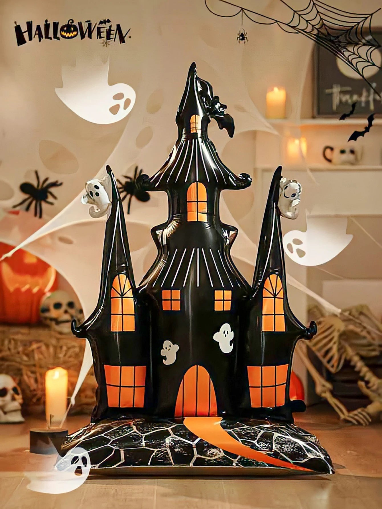 Halloween Ballon – Aluminium Folie Geisterhaus