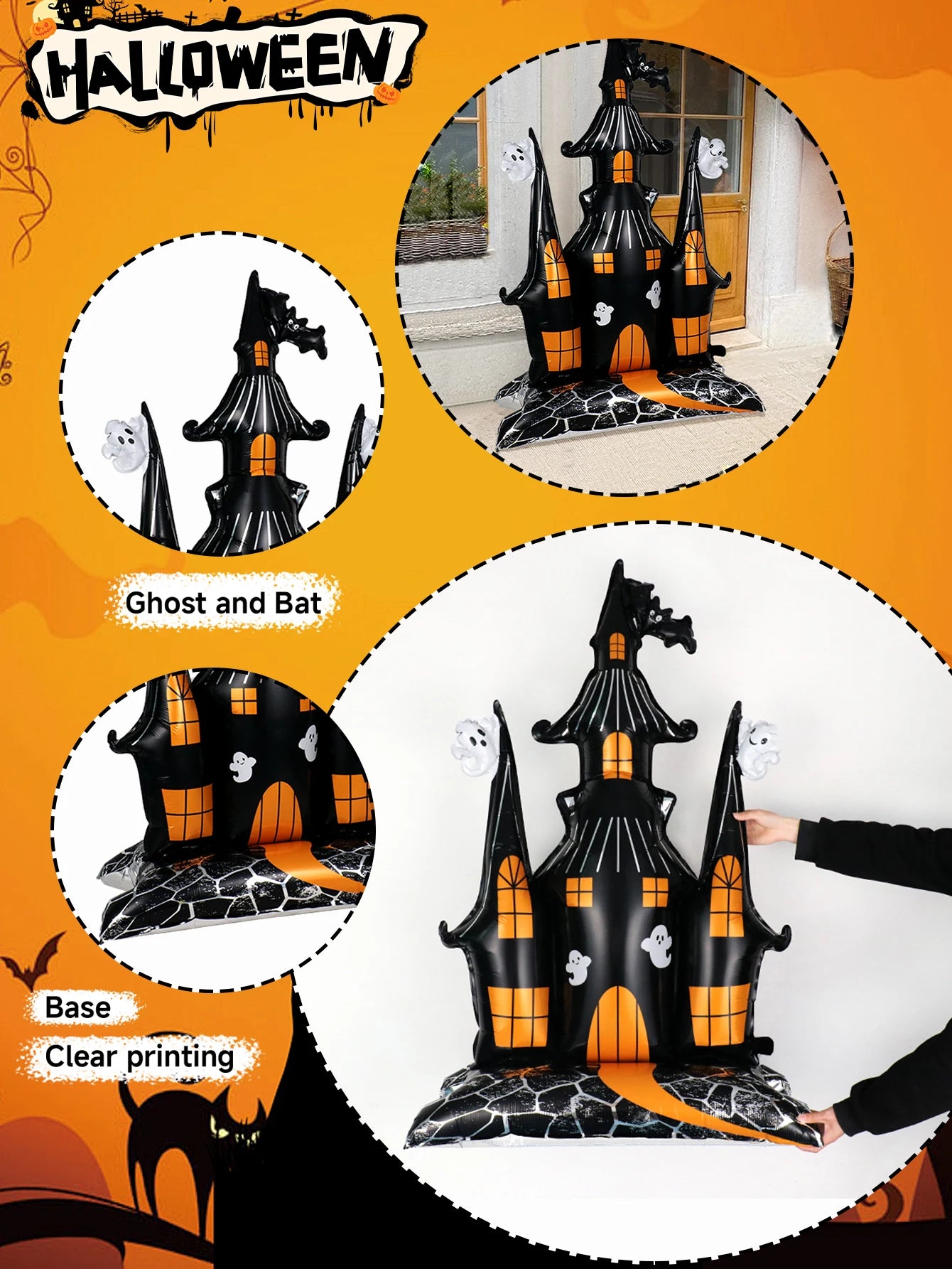Halloween Ballon – Aluminium Folie Geisterhaus