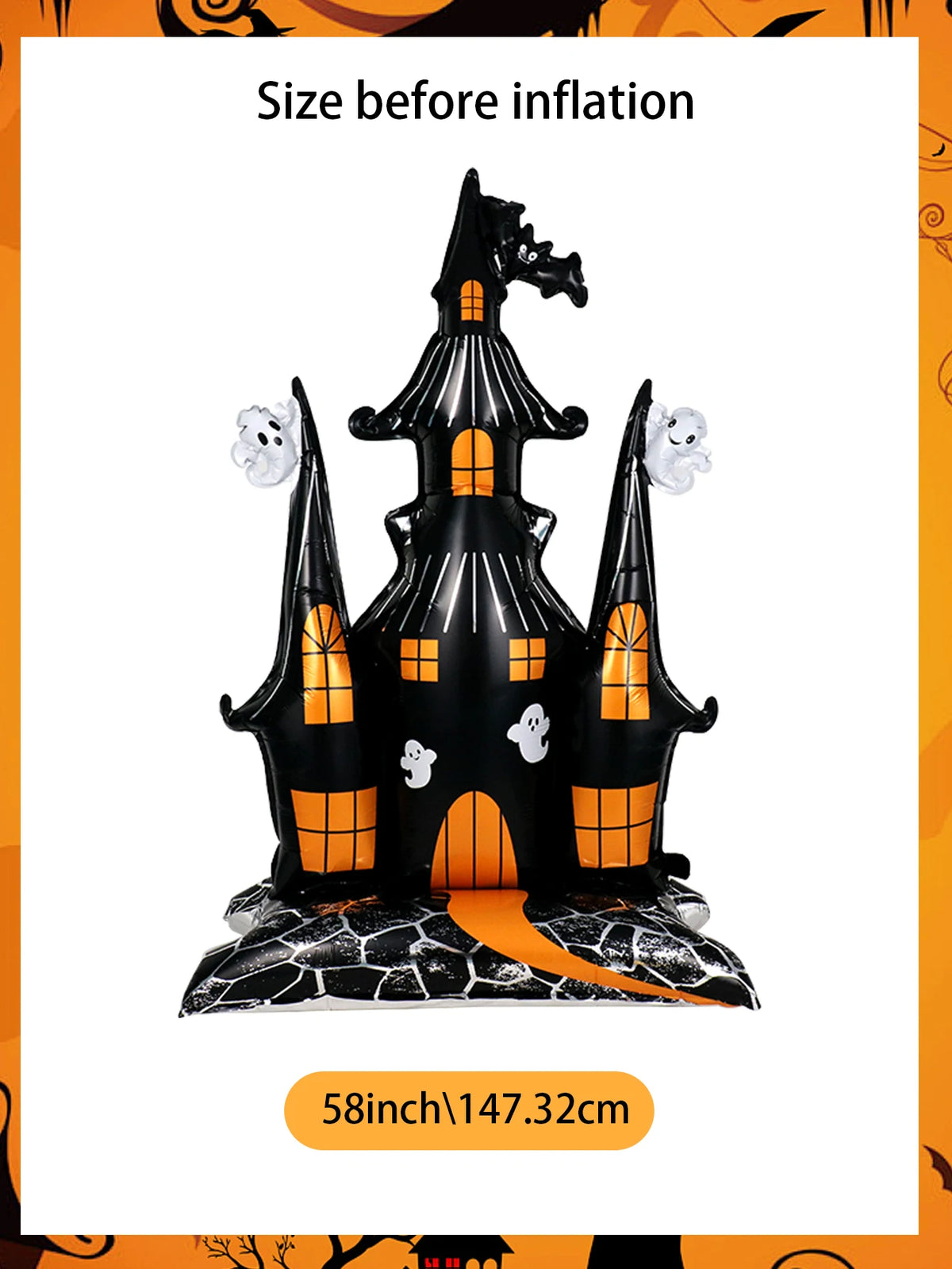 Halloween Ballon – Aluminium Folie Geisterhaus
