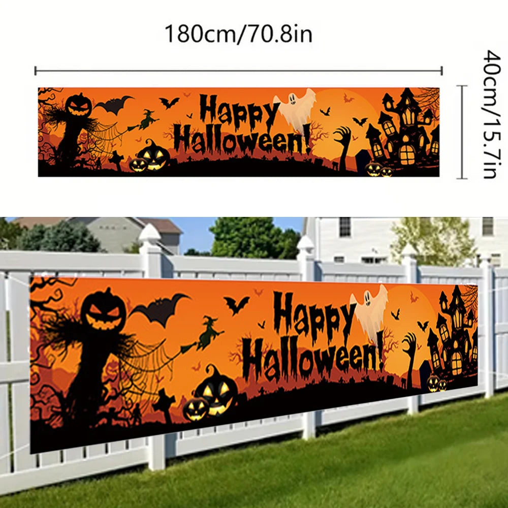 Halloween-Banner – Papierdesign – 1.8m Outdoor