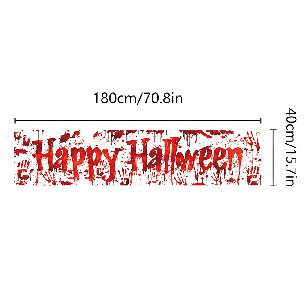 Halloween-Banner – Papierdesign – 1.8m Outdoor