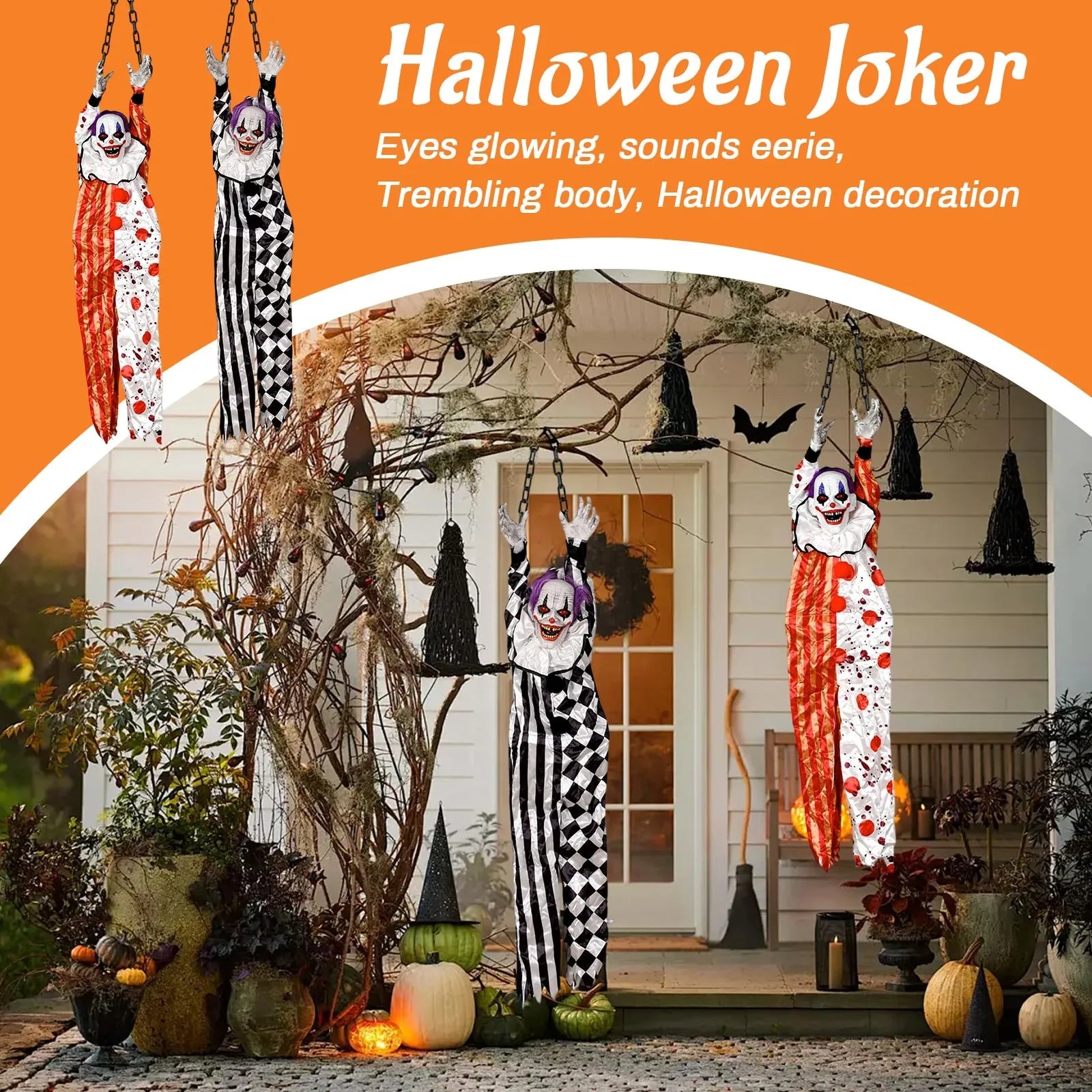 Halloween Clown Geist - Animierte Gruseldeko