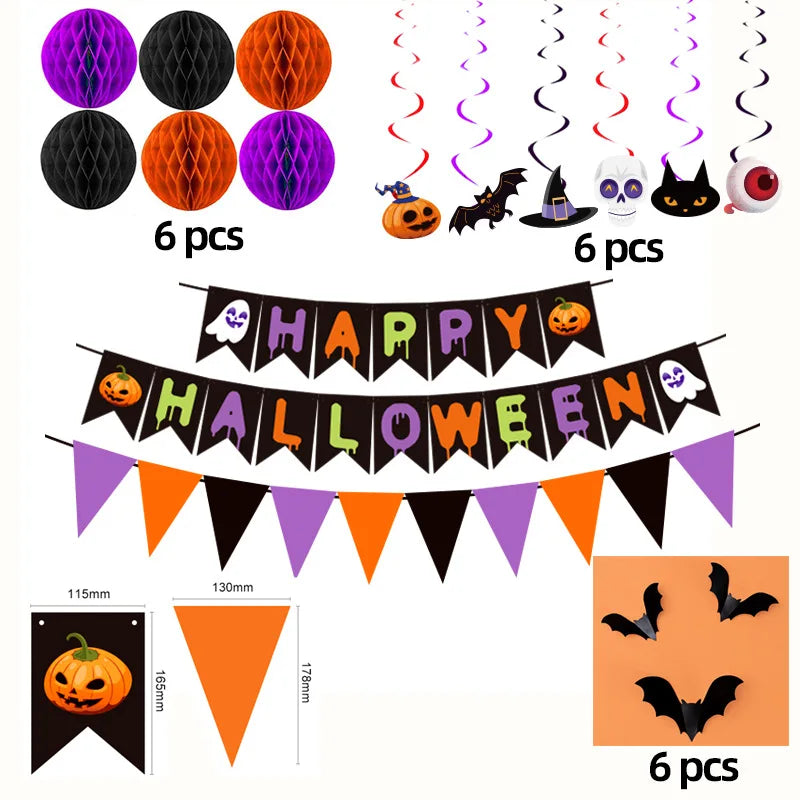 Halloween Deko – Papier – Indoor Party Girlande