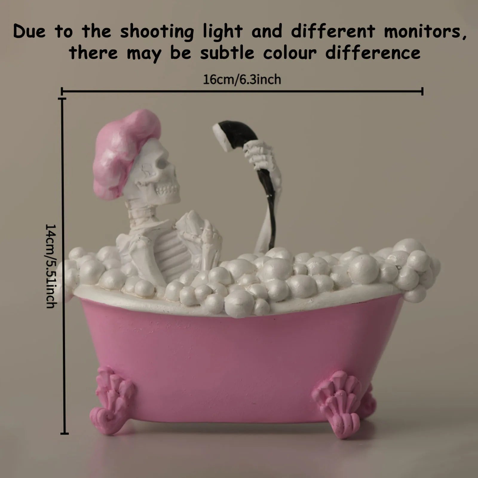 Halloween Deko Skelett - Badewannen-Ornament aus Harz