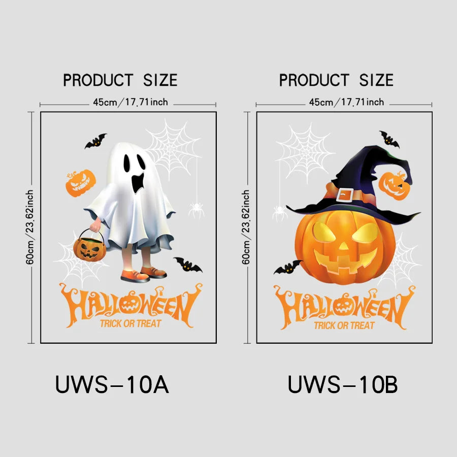 Halloween Fensteraufkleber – PVC Dekor – 45Cm*60Cm Set