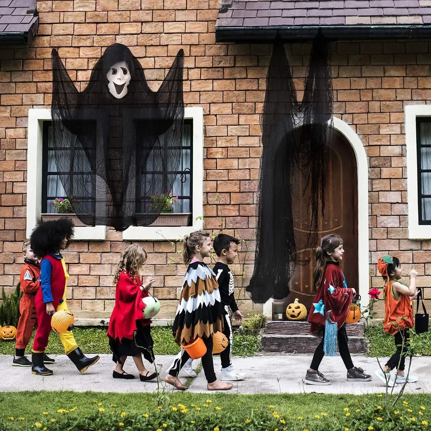 Halloween Gaze - Schwarzes Tuch Design - 76x183cm