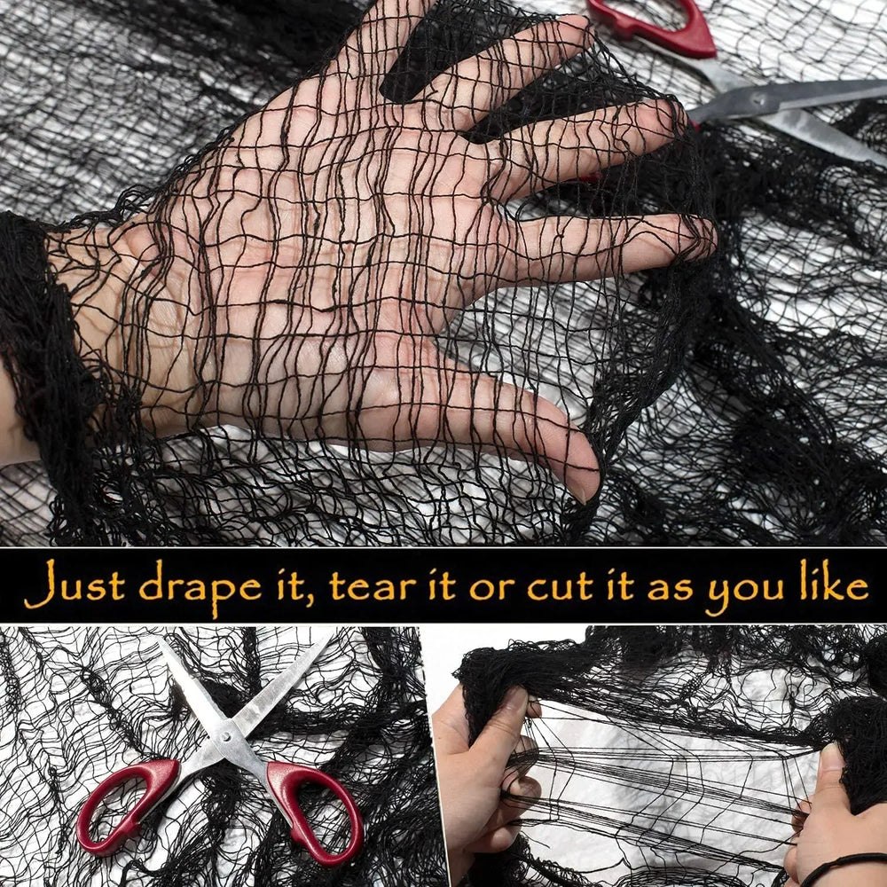 Halloween Gaze - Schwarzes Tuch Design - 76x183cm