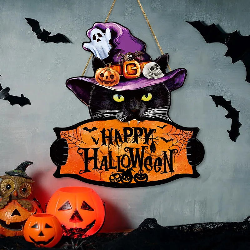 Halloween Holzschild - Monster Design - 30cm x 28cm