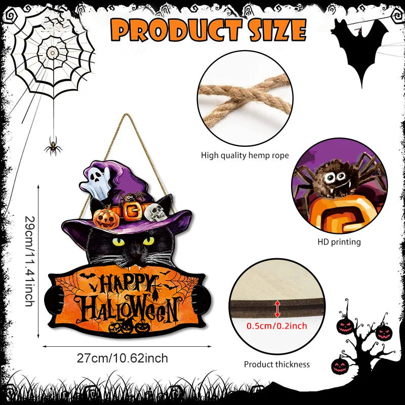 Halloween Holzschild - Monster Design - 30cm x 28cm
