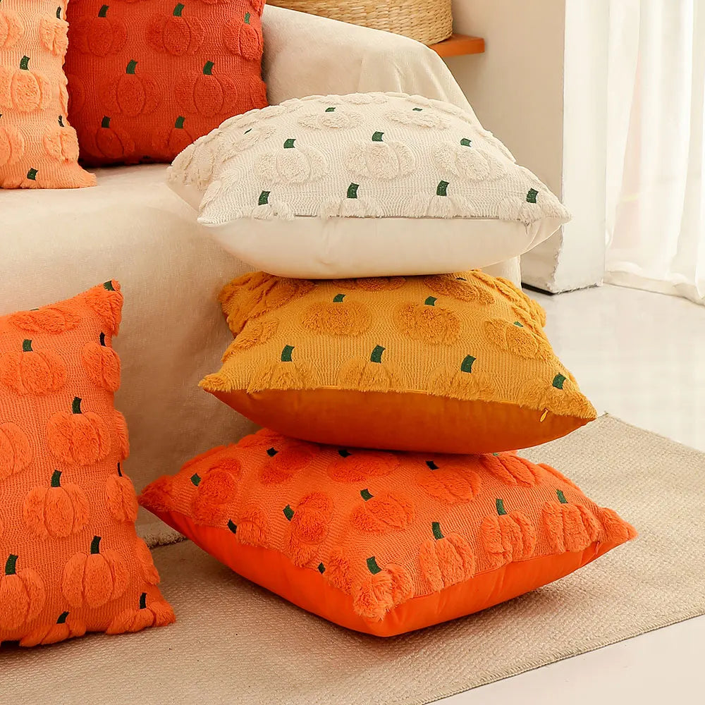 Halloween Kürbiskissenbezug – Samt Design – 45x45cm