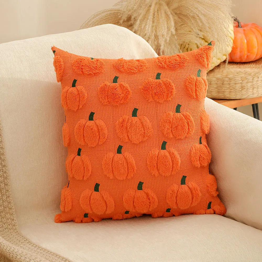 Halloween Kürbiskissenbezug – Samt Design – 45x45cm