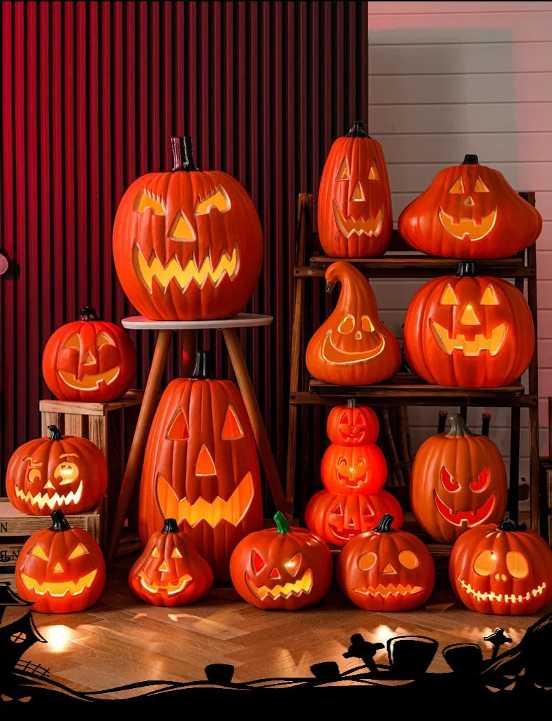 Halloween Kürbislampe – Leuchtendes Design – Dekoration für Draussen