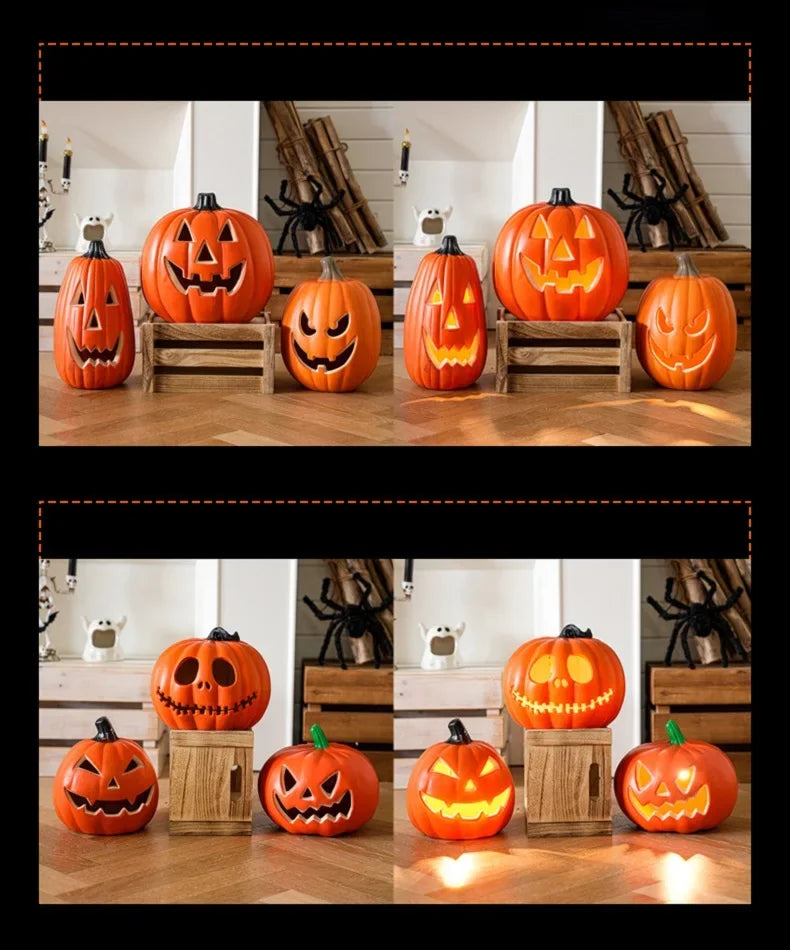 Halloween Kürbislampe – Leuchtendes Design – Dekoration für Draussen