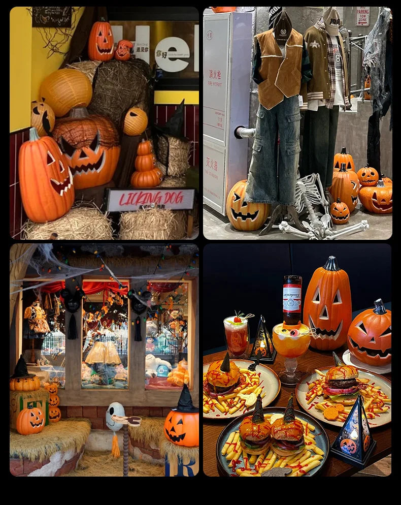 Halloween Kürbislampe – Leuchtendes Design – Dekoration für Draussen