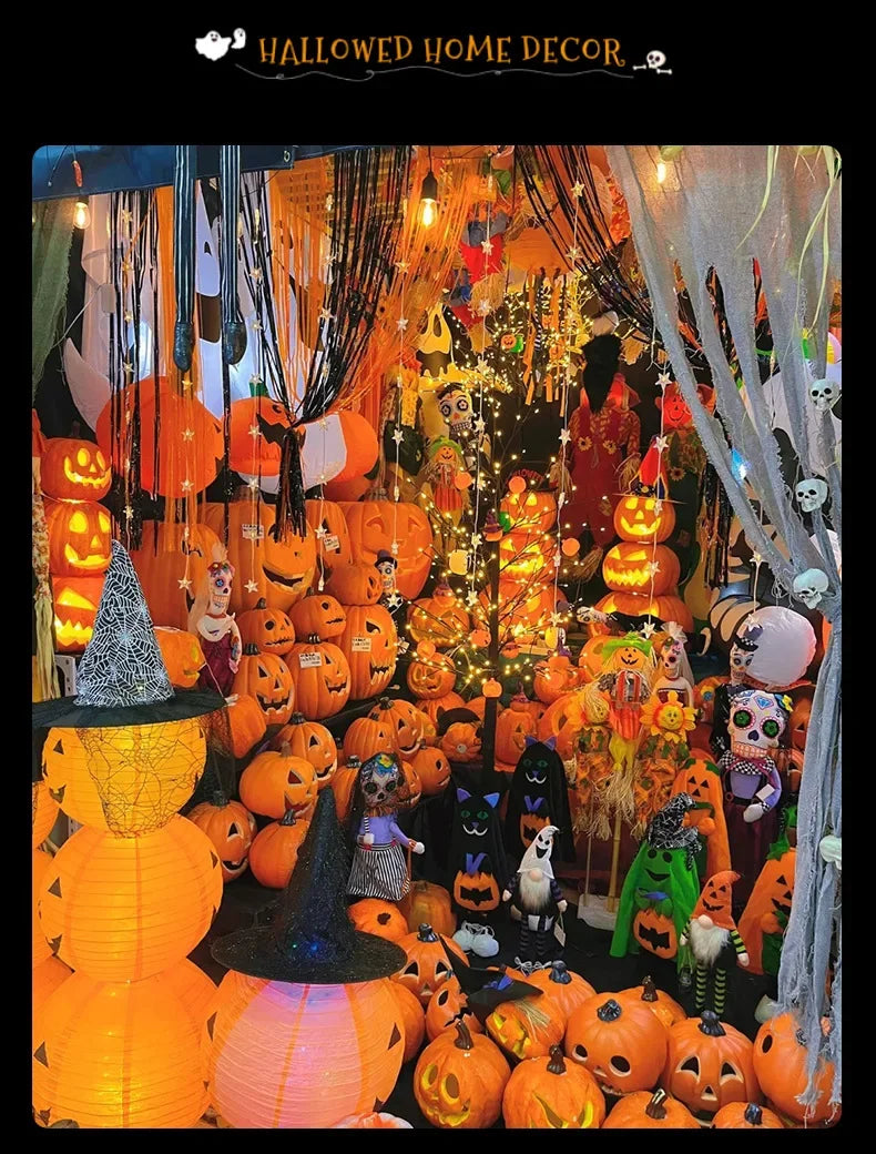 Halloween Kürbislampe – Leuchtendes Design – Dekoration für Draussen