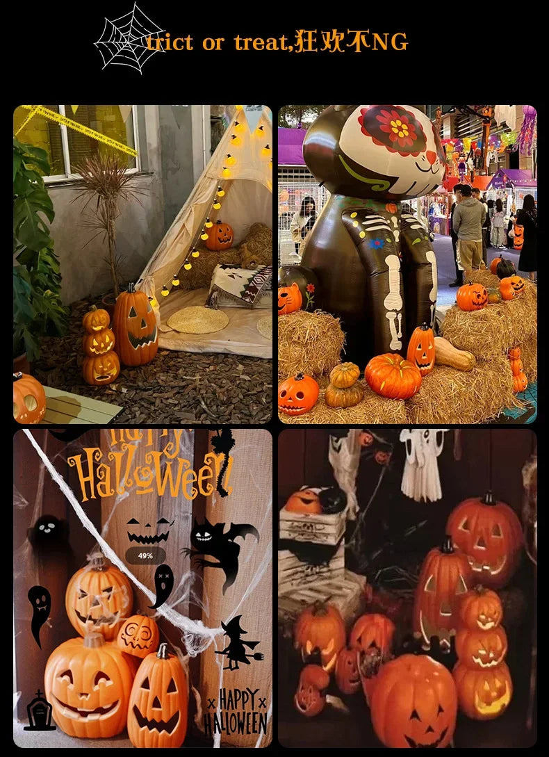 Halloween Kürbislampe – Leuchtendes Design – Dekoration für Draussen