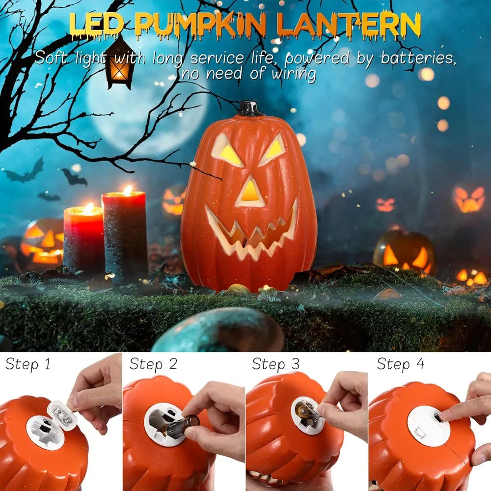 Halloween LED Kürbislampen – Festliche Deko – Veranda
