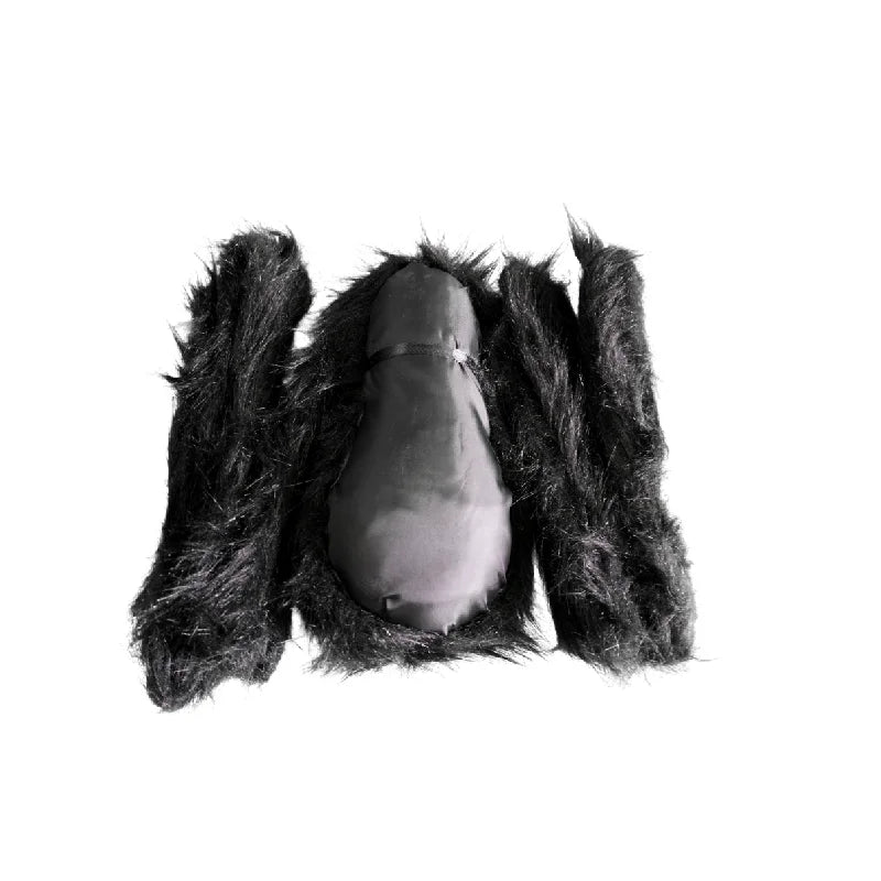 Halloween Riesenspinne – Schwarze Wolle – 30-200cm Deko