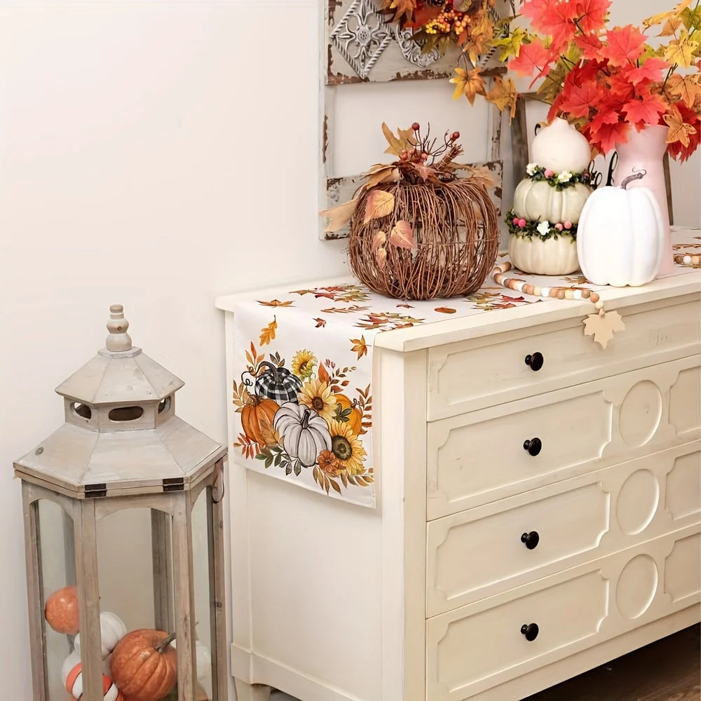 Halloween Tischläufer – Polyester Herbstdesign – 260 cm