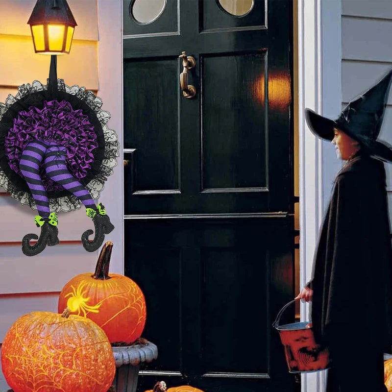 Halloween Türkranz – Hexenhut Design