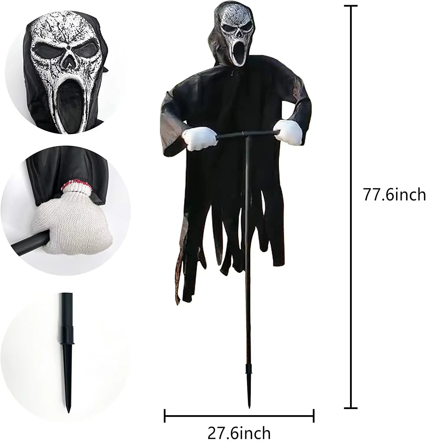 Halloween Vogelscheuche – Eisen Design – 70 x 40 cm Aussen