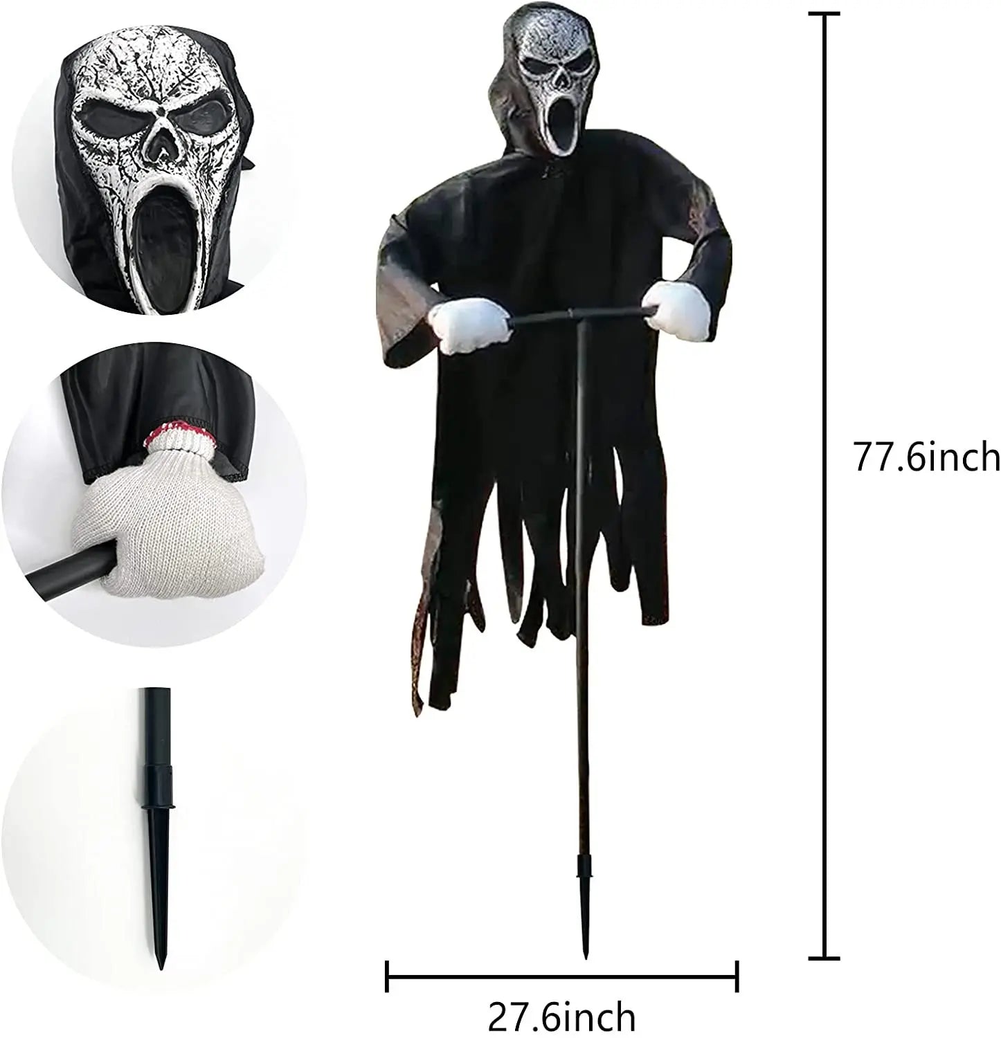 Halloween Vogelscheuche – Eisen Design – 70 x 40 cm Aussen