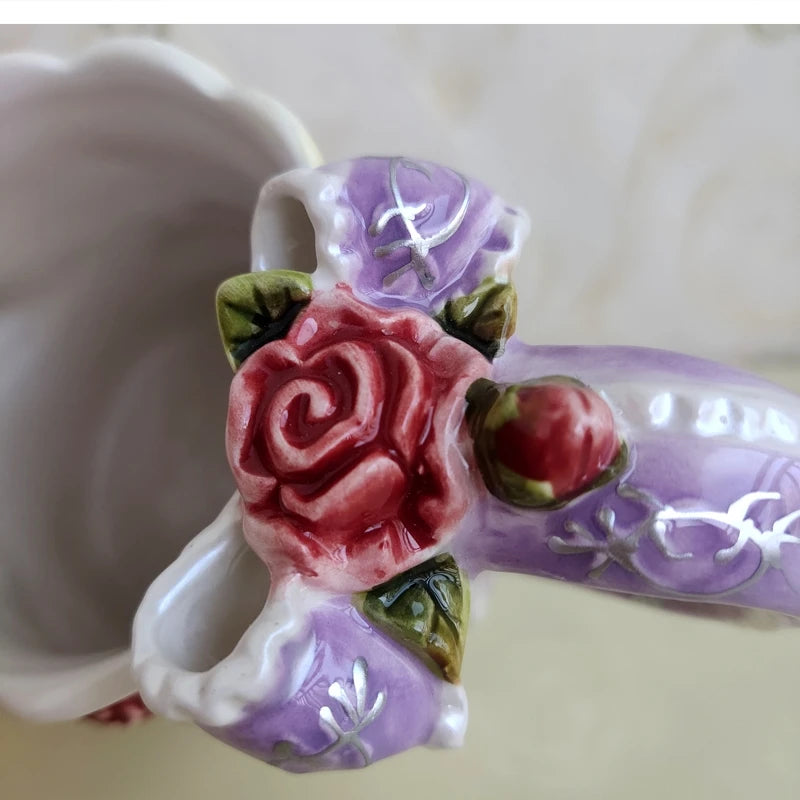 Handbemalte Keramiktasse – Europäischer Stil – 270ml