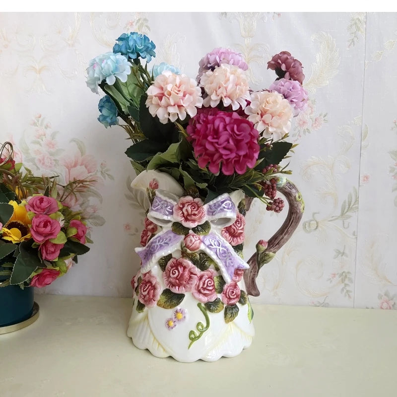 Handbemalte Keramiktasse – Europäischer Stil – 270ml