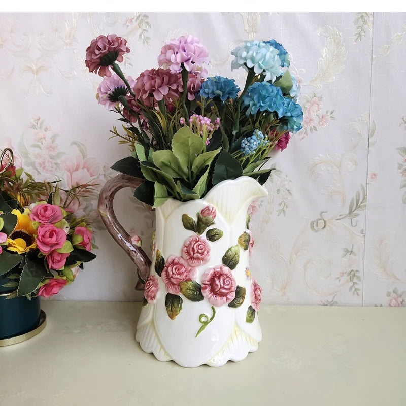 Handbemalte Keramiktasse – Europäischer Stil – 270ml