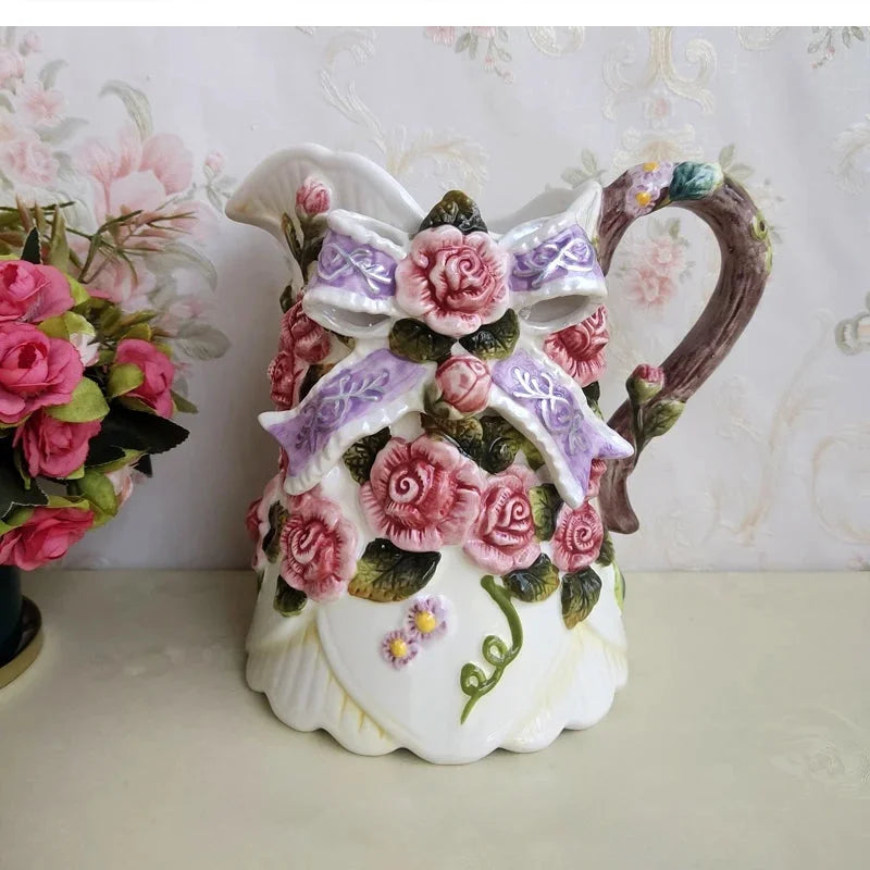 Handbemalte Keramiktasse – Europäischer Stil – 270ml