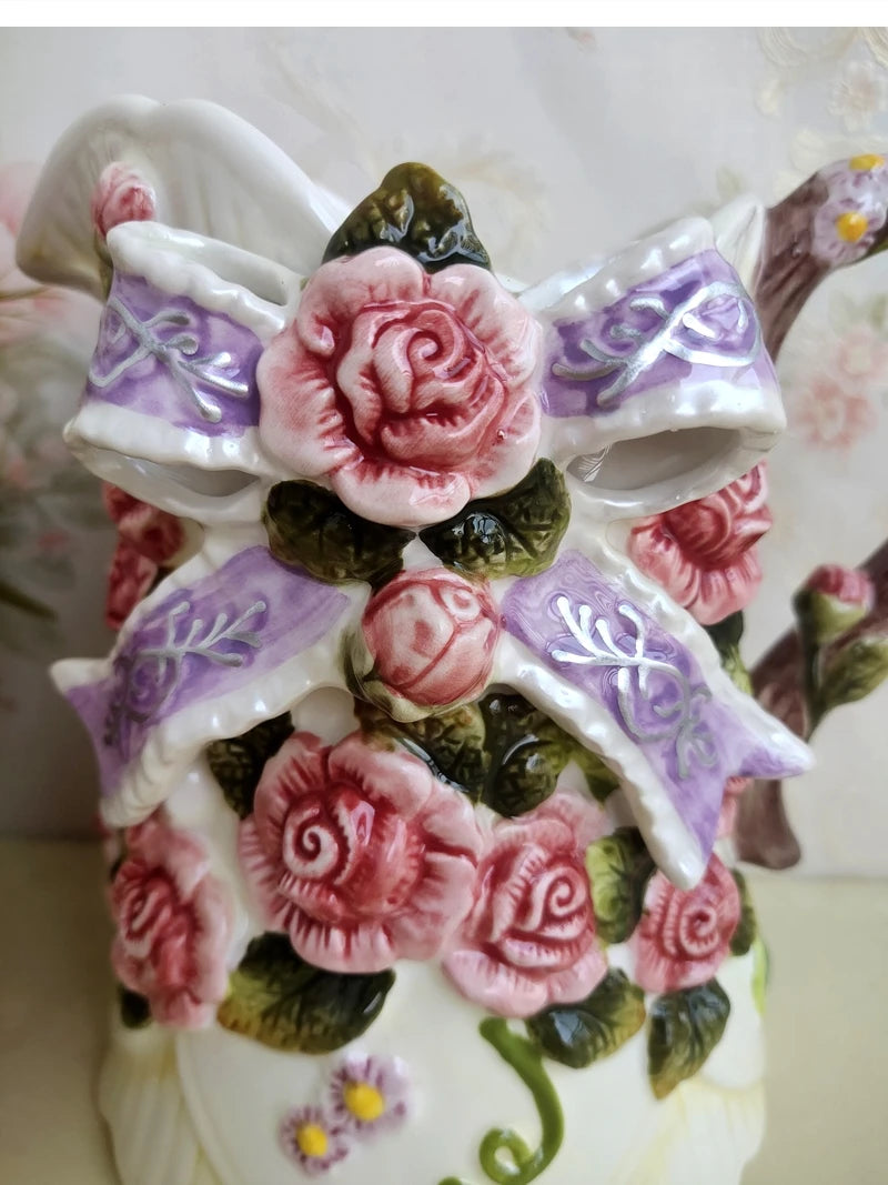 Handbemalte Keramiktasse – Europäischer Stil – 270ml