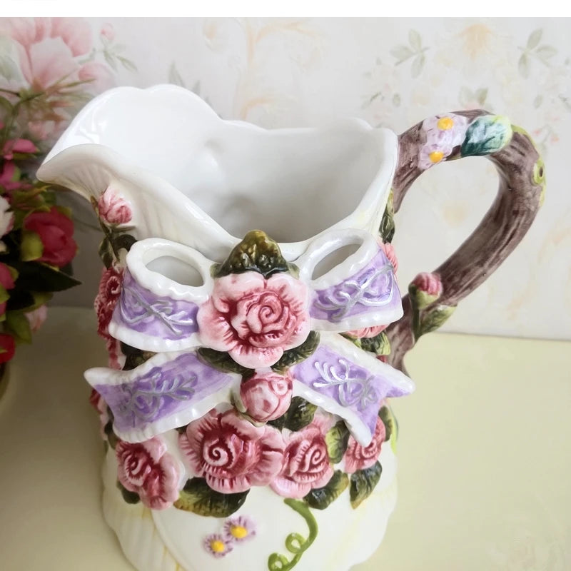 Handbemalte Keramiktasse – Europäischer Stil – 270ml