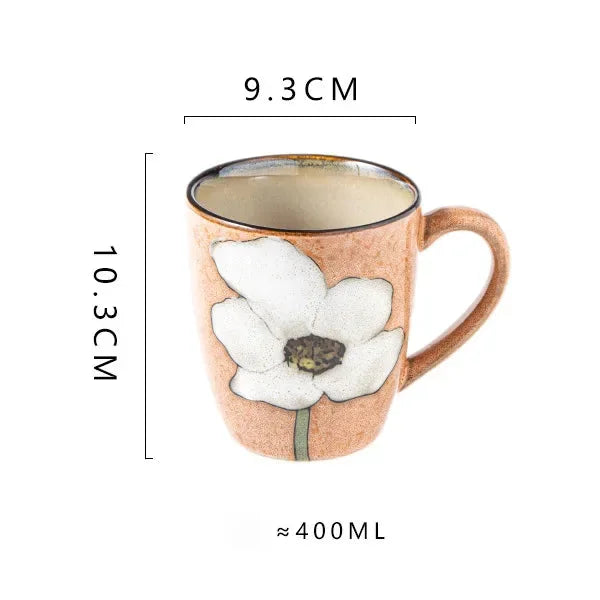 Handbemalte Keramiktasse – Koreanischer Stil – 350ml