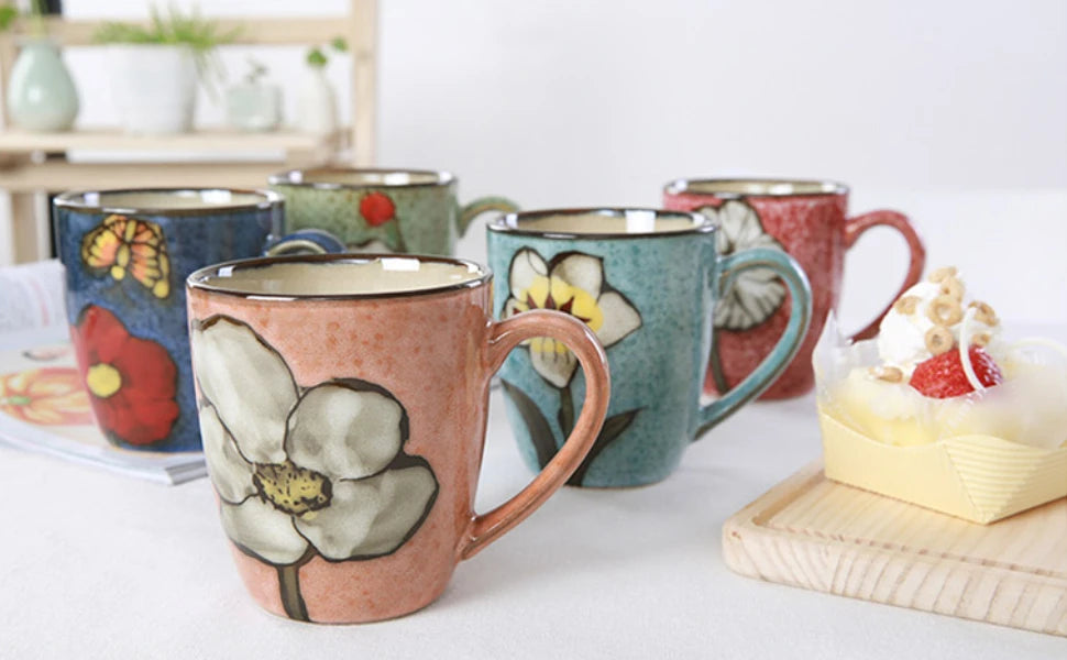 Handbemalte Keramiktasse – Koreanischer Stil – 350ml