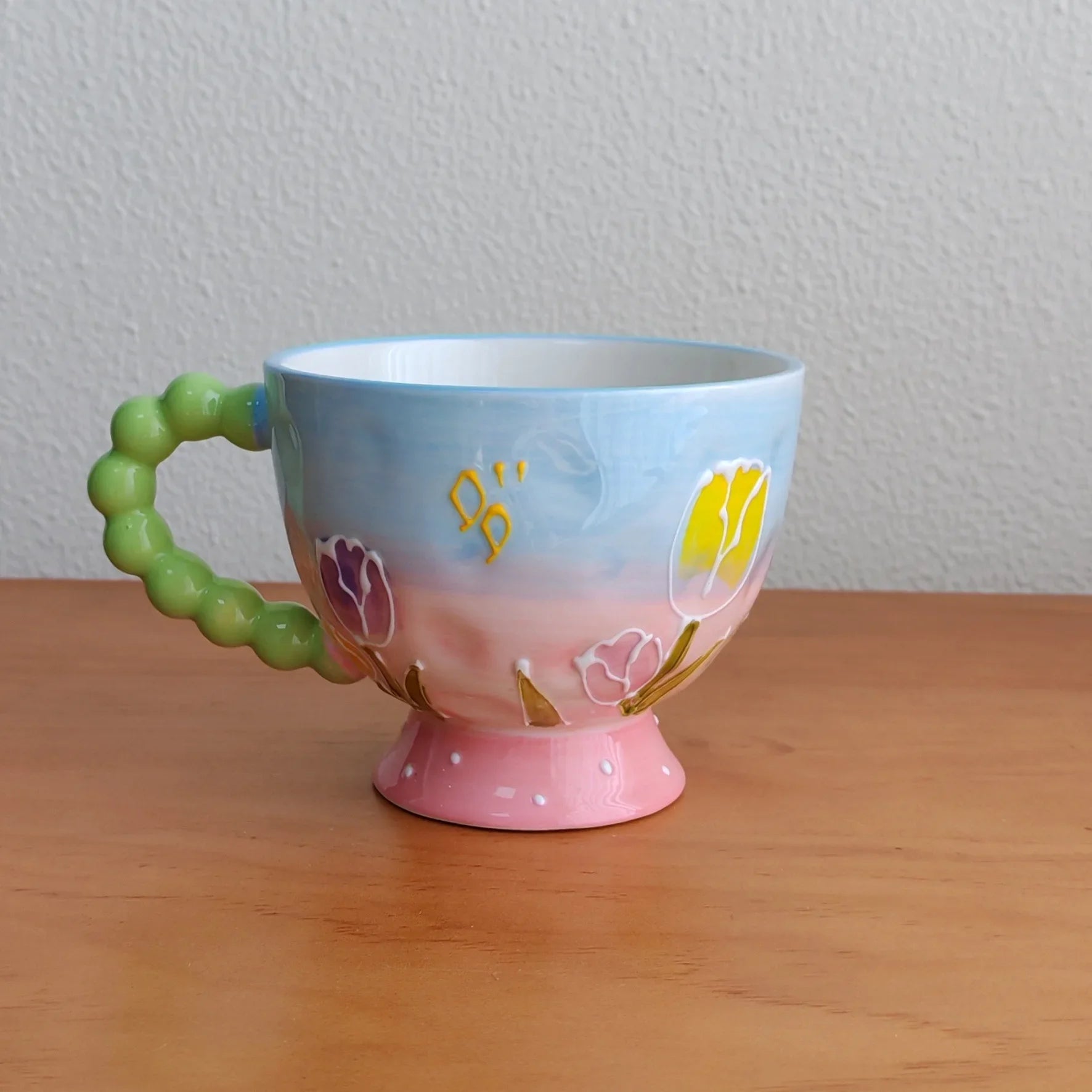 Handbemalte Keramiktassen – 430ml – Frühstücksgenuss