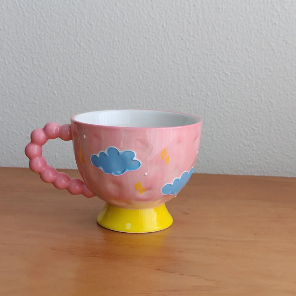 Handbemalte Keramiktassen – 430ml – Frühstücksgenuss