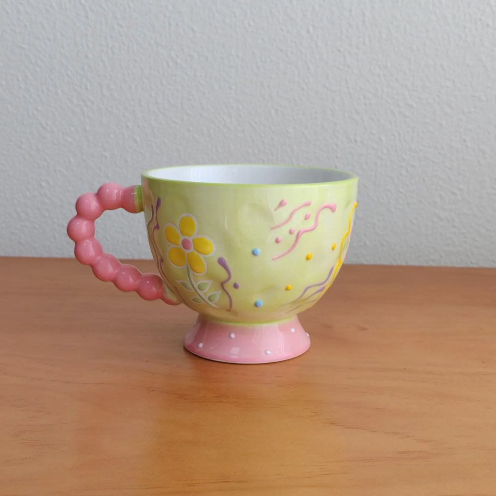 Handbemalte Keramiktassen – 430ml – Frühstücksgenuss